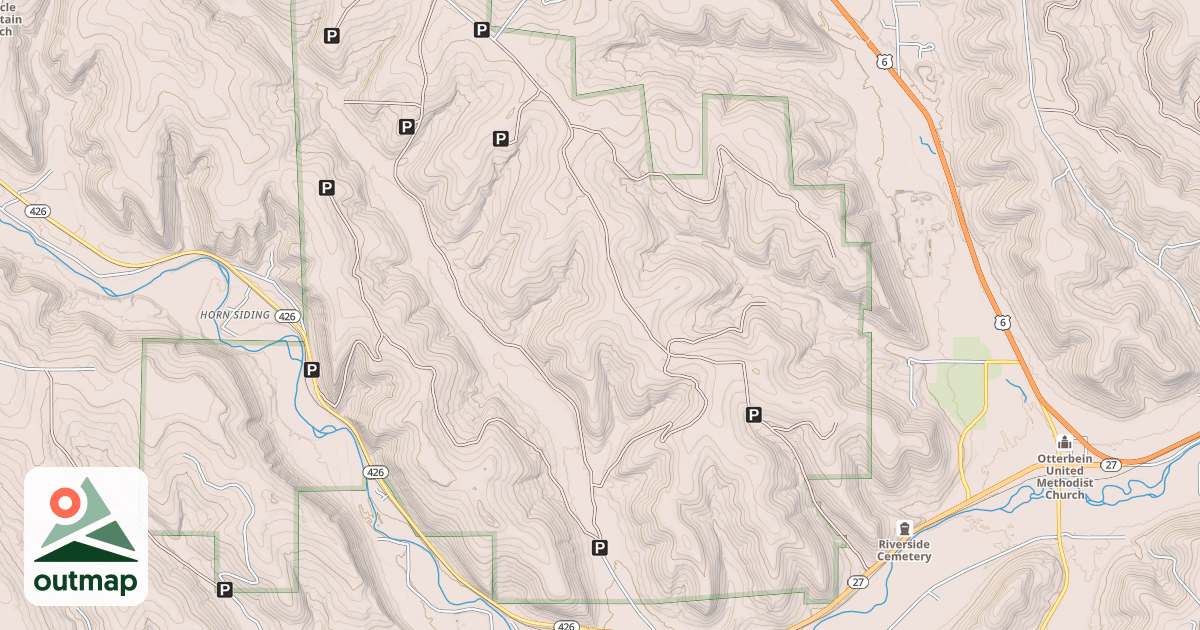 Map of Blue Eye Snowmobile Trail
