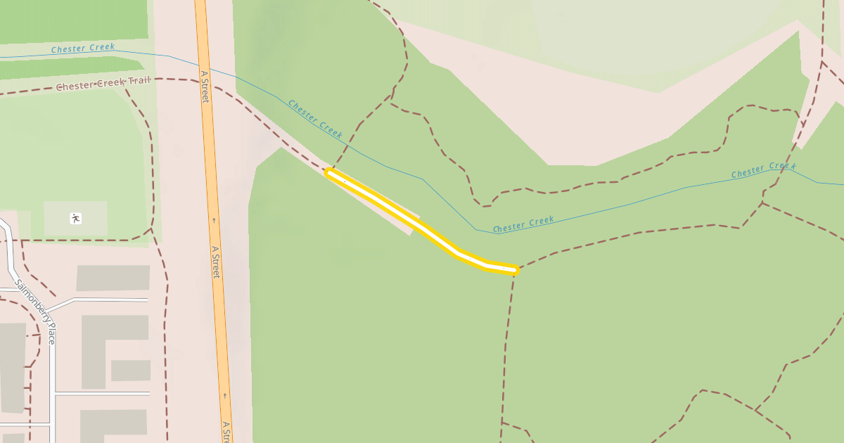 Map preview of Chester Creek Trail
