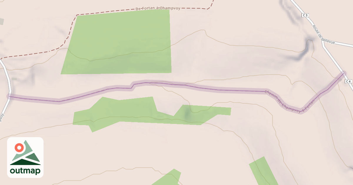 Map of Chemin de Champvoy à Fortan