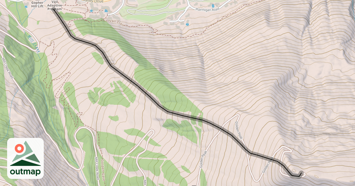 Map of Golden Peak Race