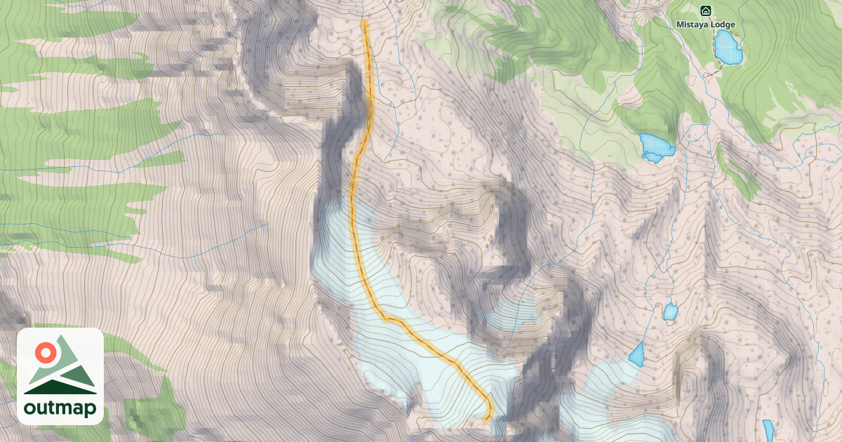 Map of Boomerang Glacier