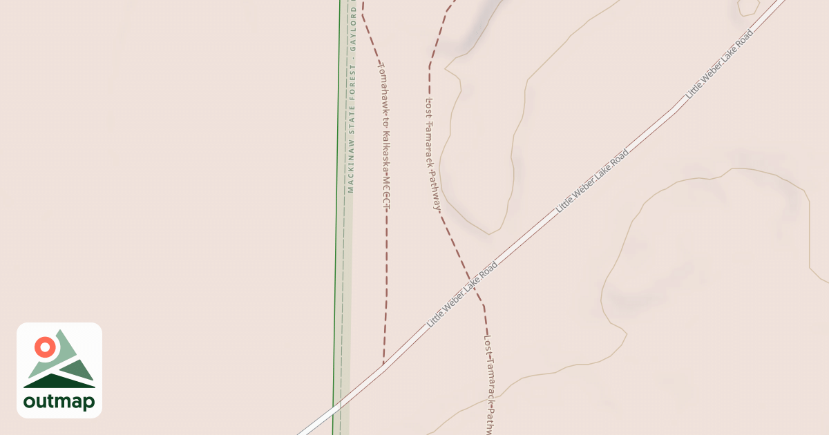 Map of Tomahawk To Kalkaska Mccct