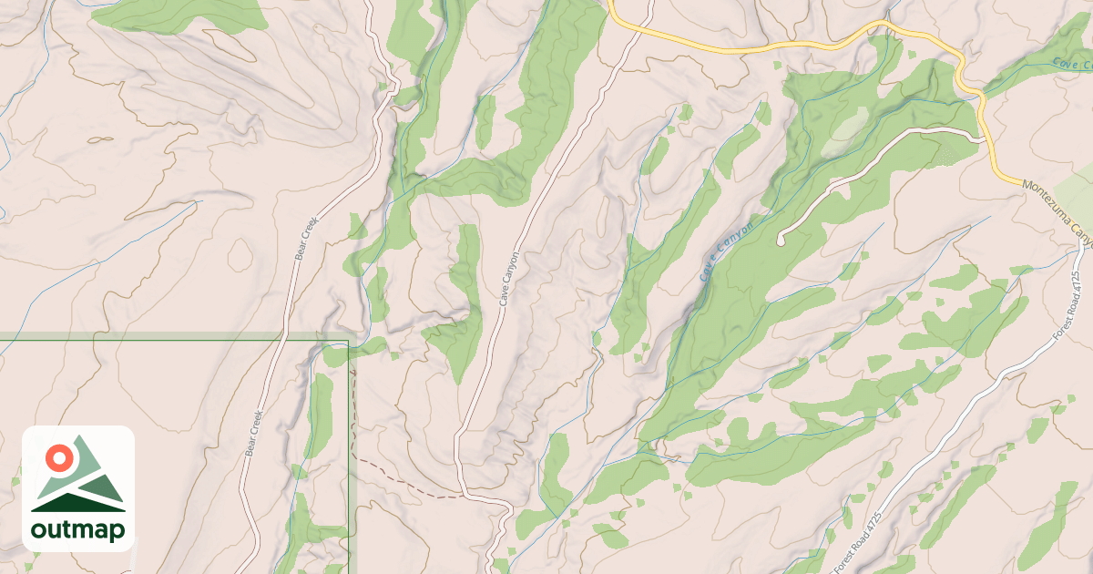 Map of CAVE CANYON