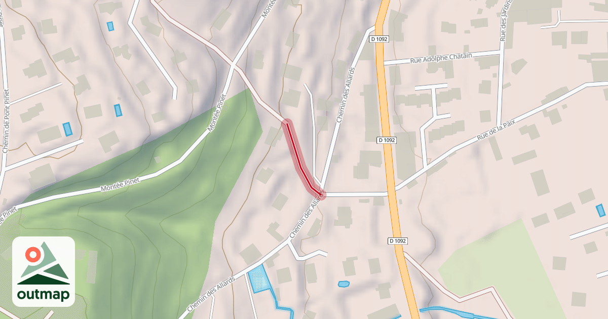 Map of Chemin des Allards