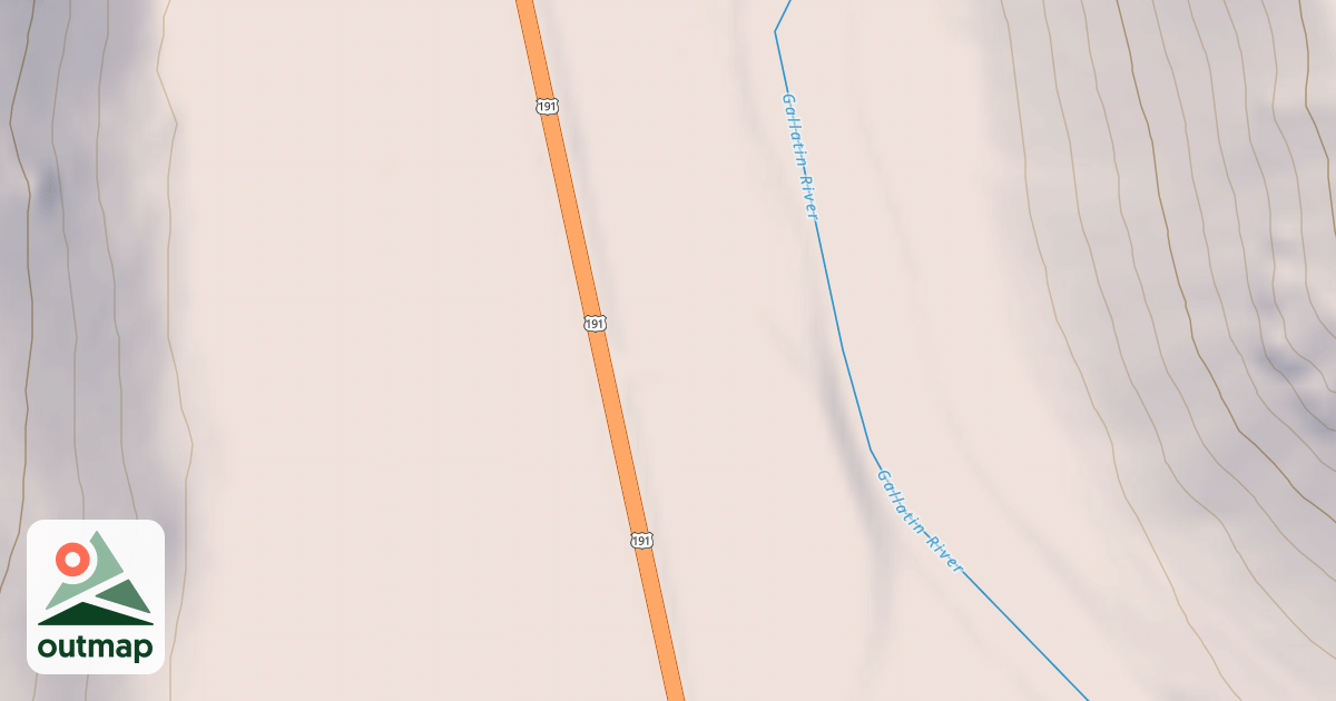 Map of GALLATIN RIVER ACCESS MP 36.8
