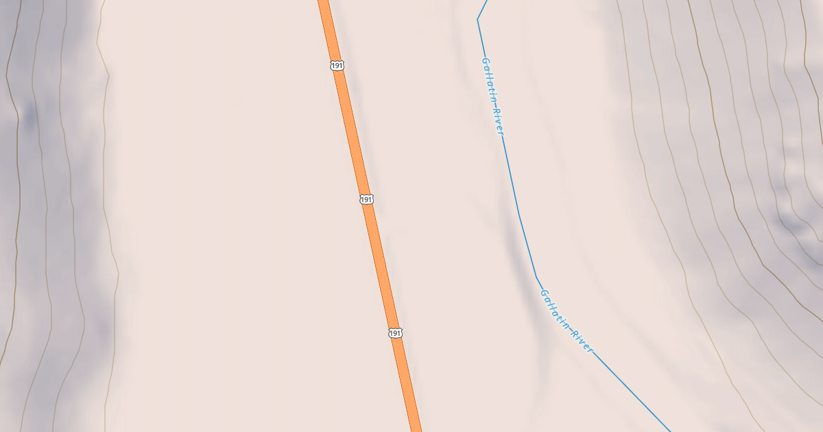 Map preview of GALLATIN RIVER ACCESS MP 36.8