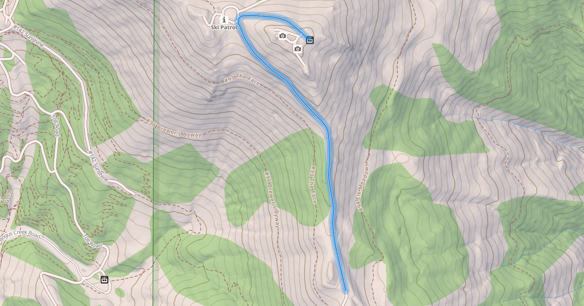 Map preview of Shafer Butte Road