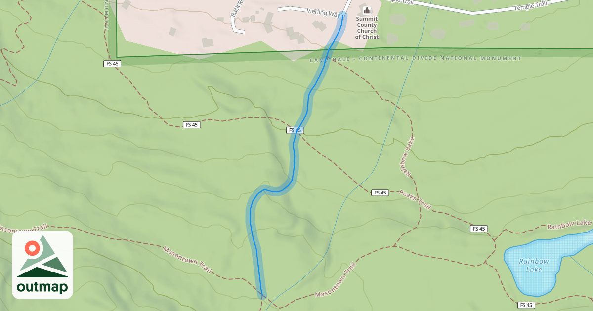 Map of Bill's Ranch Trail