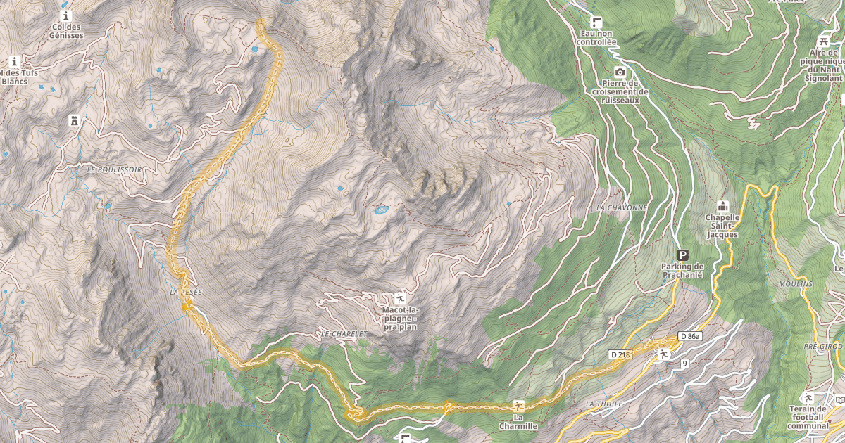 Map preview of Col de Corne Noire — Granier