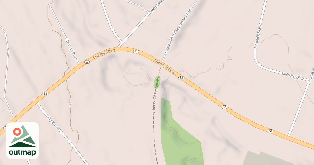 Map of Liberty O&W Rail Trail