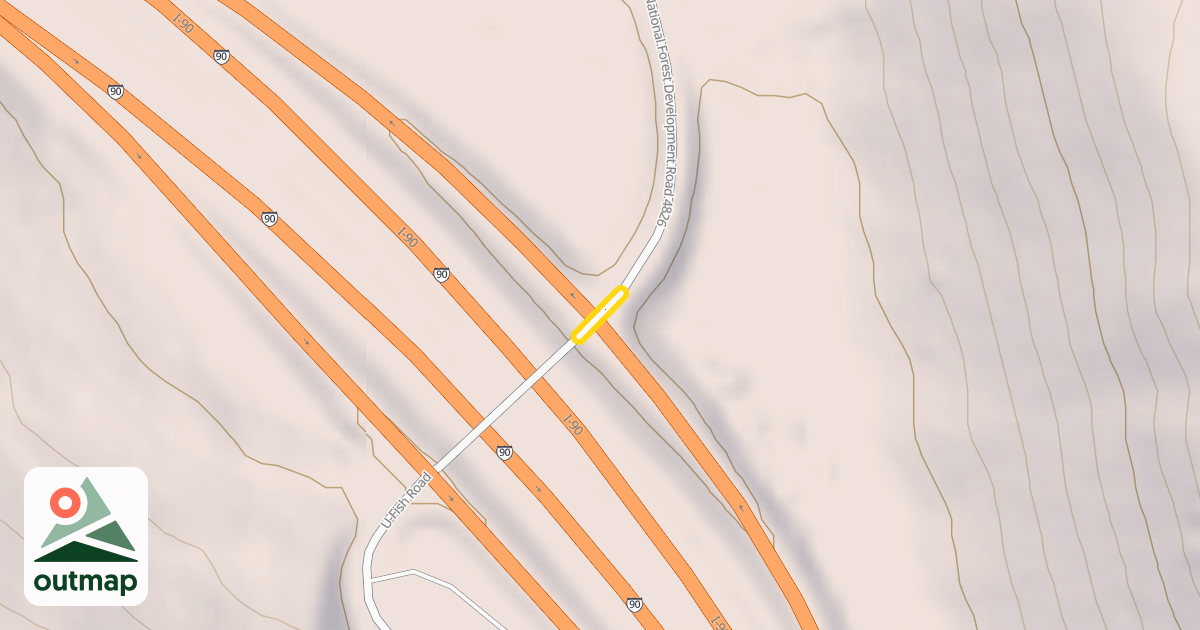 Map of National Forest Development Road 4826