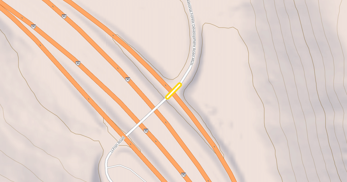 Map preview of National Forest Development Road 4826