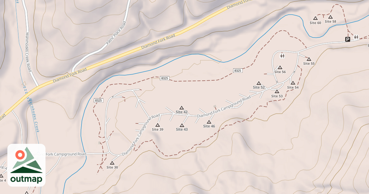 Map of DIAMOND FORK CG