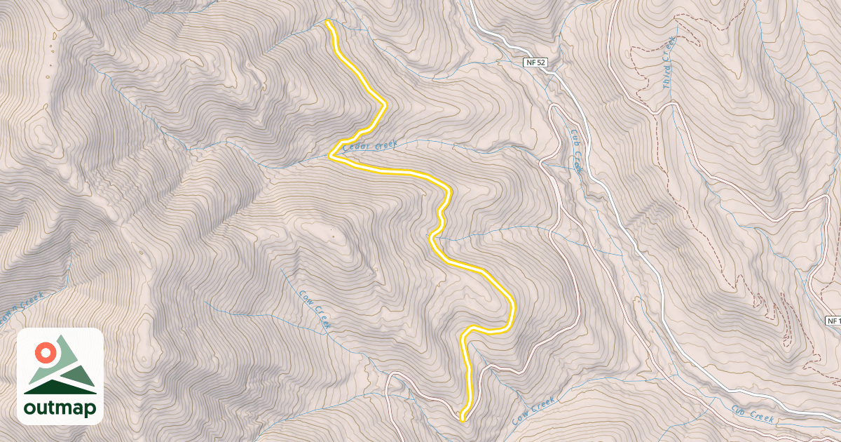 Map of National Forest Development Road 400