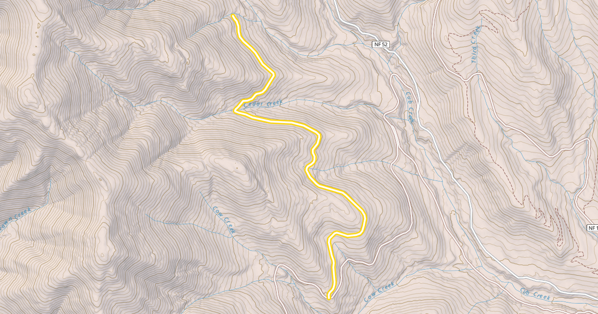 Map preview of National Forest Development Road 400