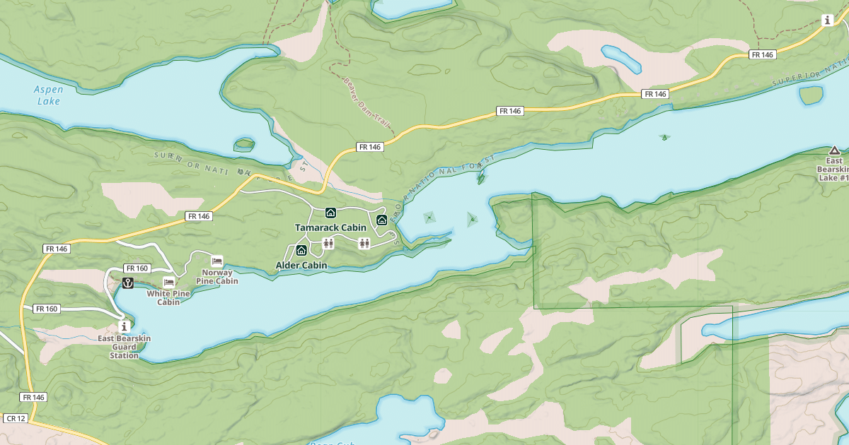 Map preview of EAST BEARSKIN