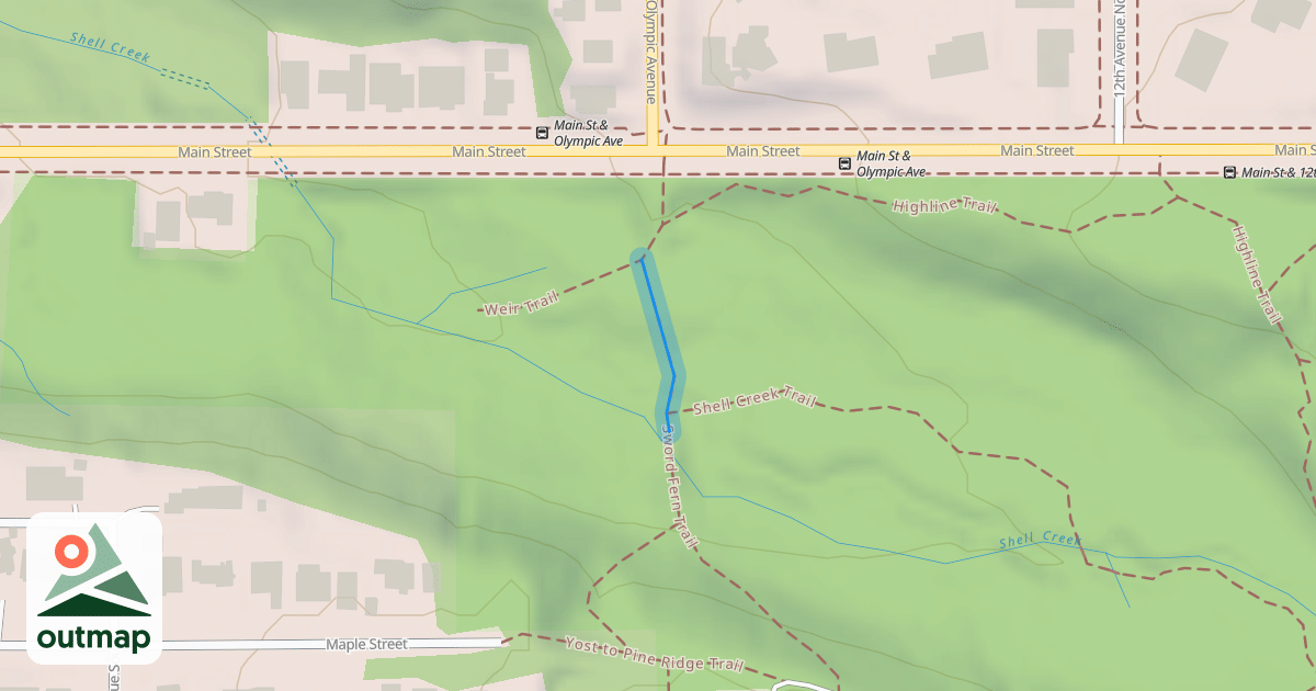 Map of Sword Fern Trail
