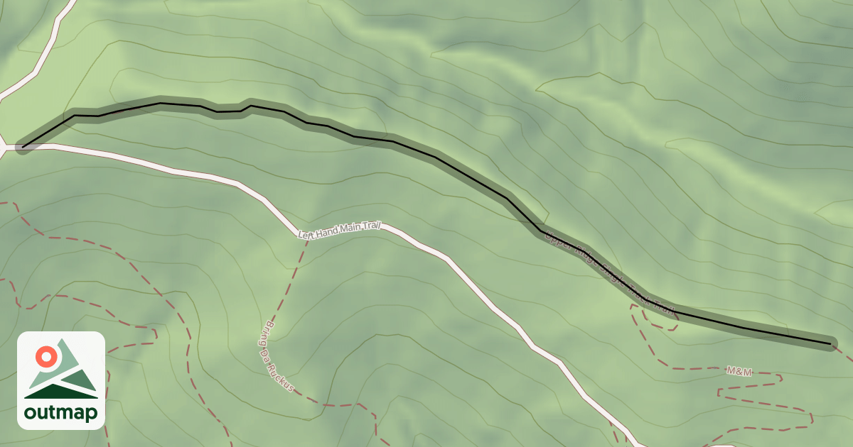 Map of Upper Ridge Single Track Trail