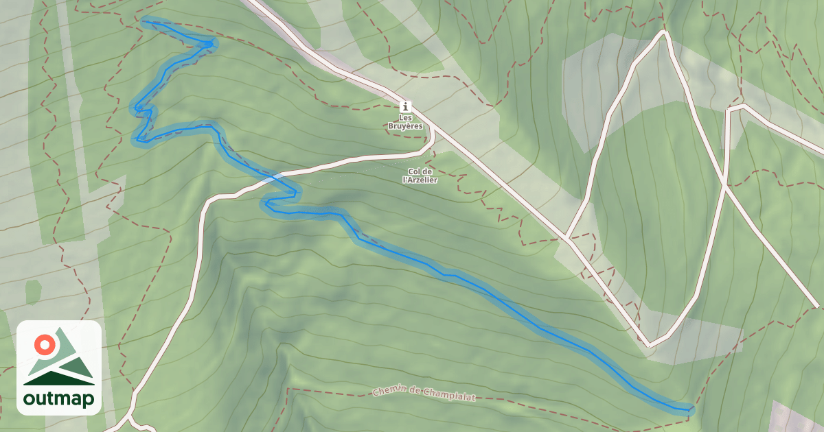 Map of Chemin de Champialat