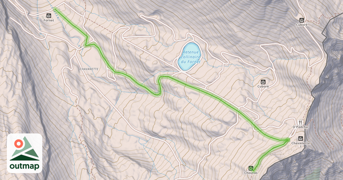 Map of Bleue de Chavanette