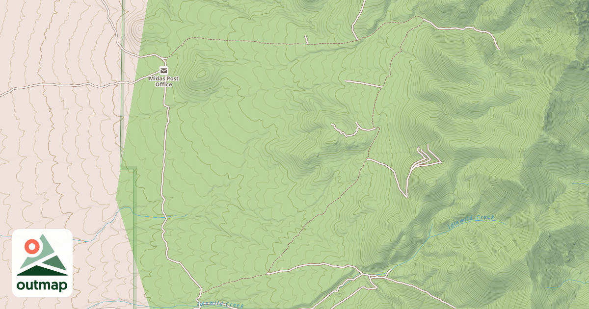 Map of IDLEWILD