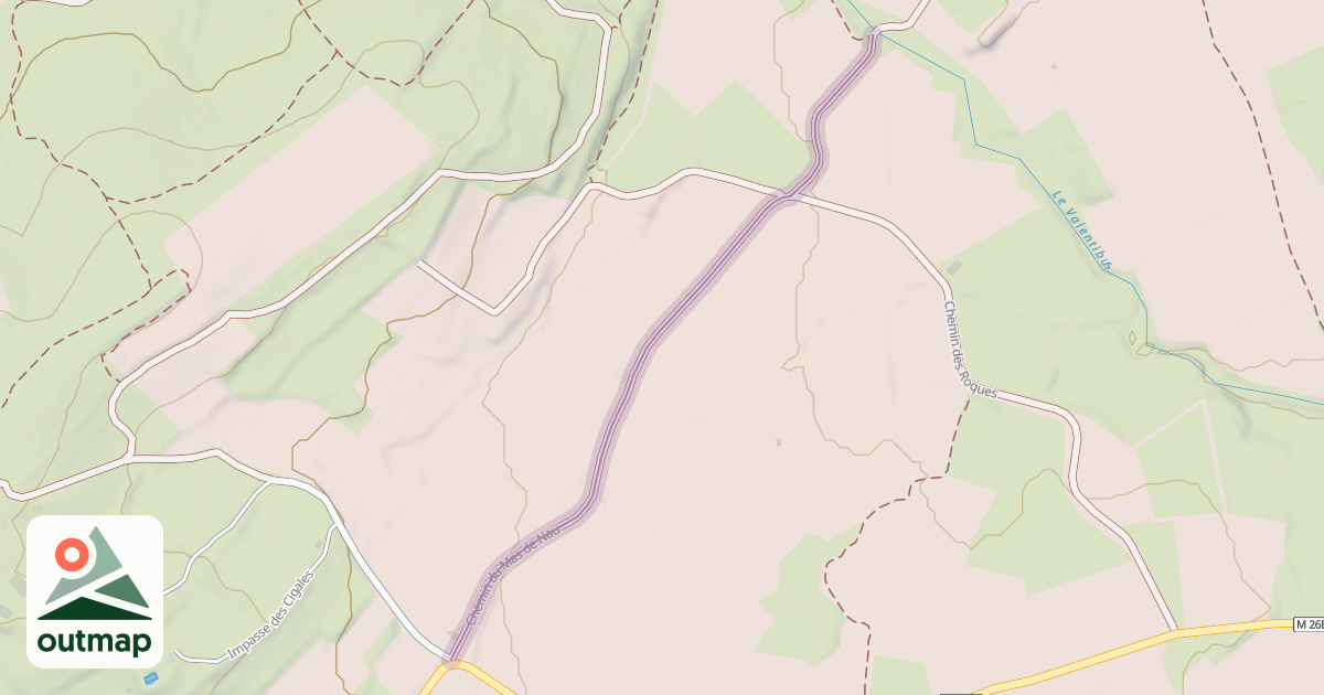 Map of Chemin du Mas de Nau
