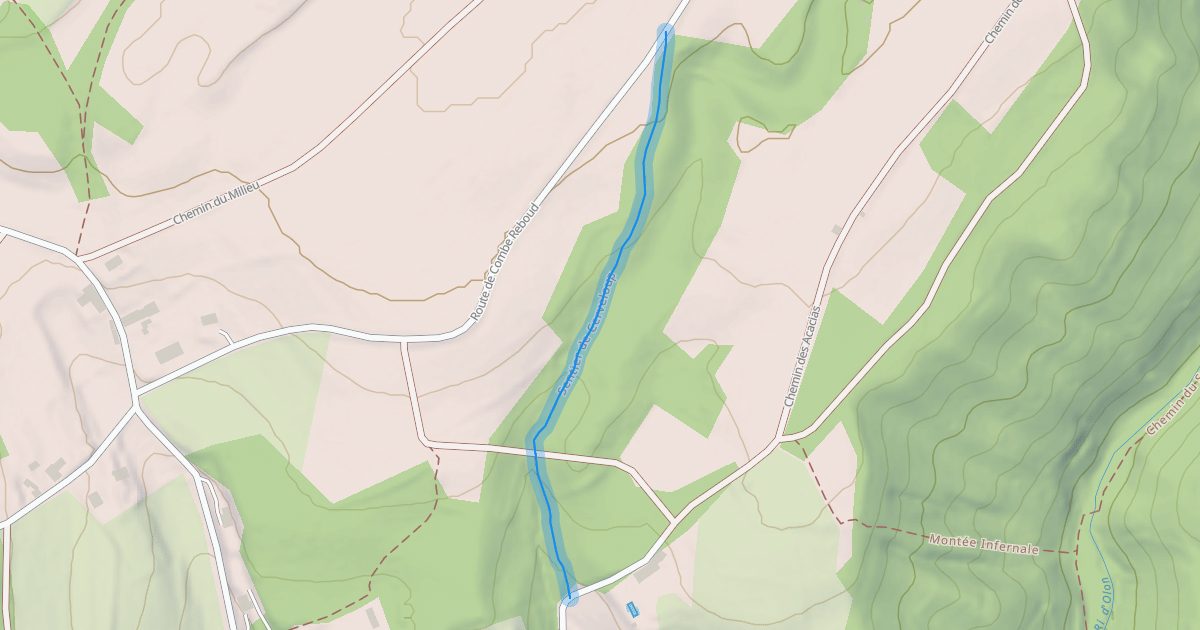 Map preview of Sentier de Cerveloup
