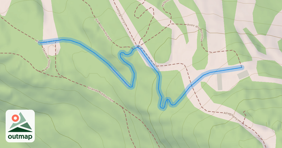 Map of Aweille en Haut
