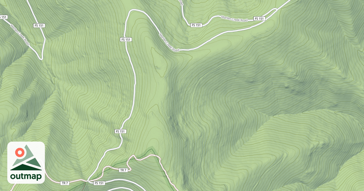 Map of MARTEN CREEK ROAD