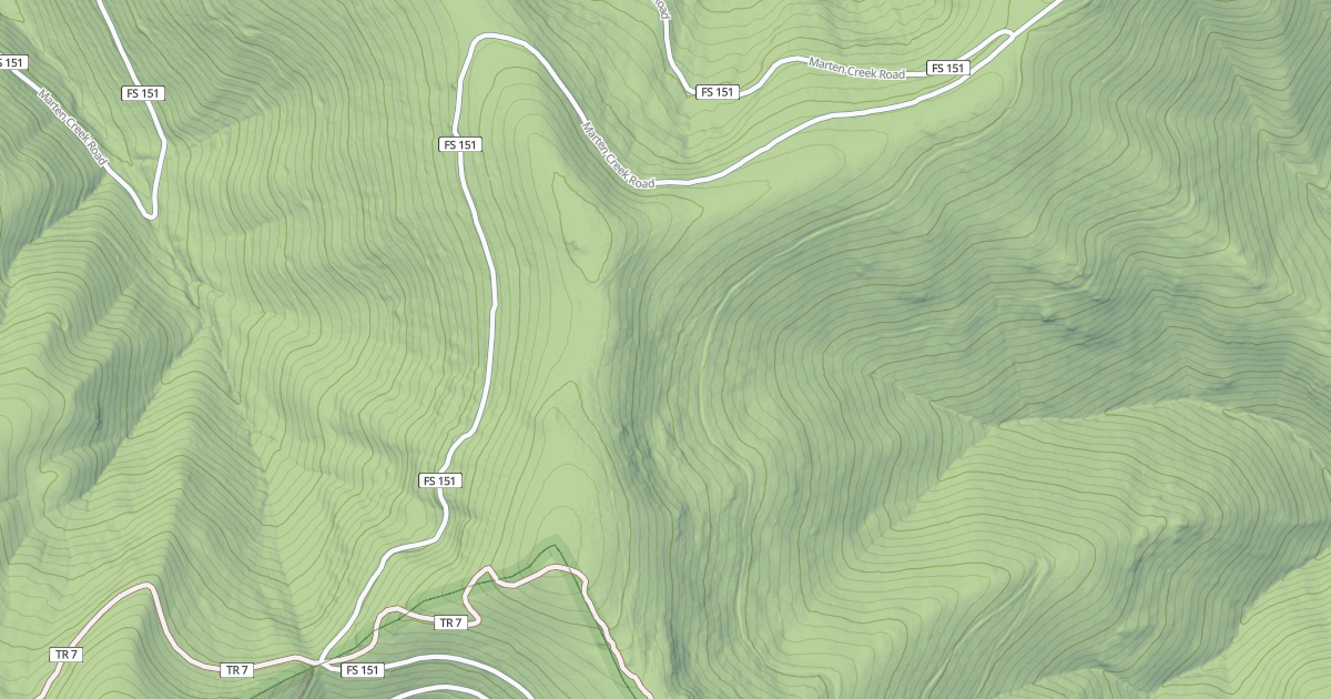Map preview of MARTEN CREEK ROAD