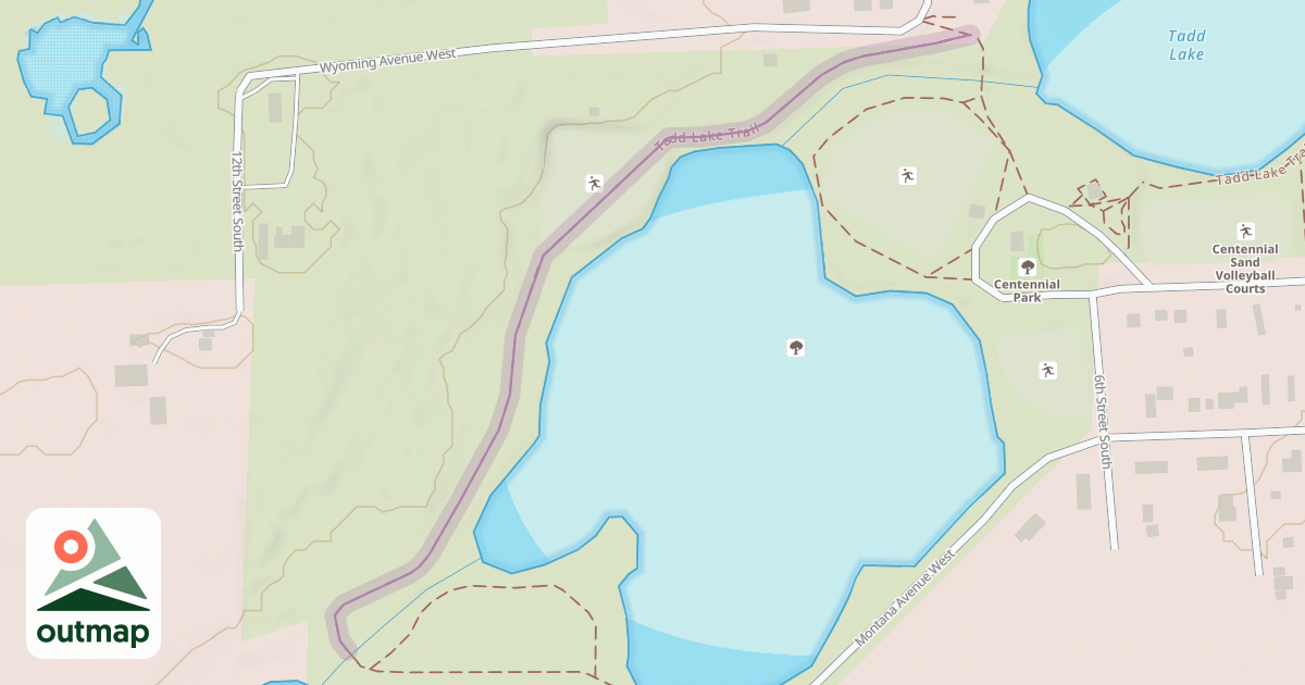 Map of Tadd Lake Trail