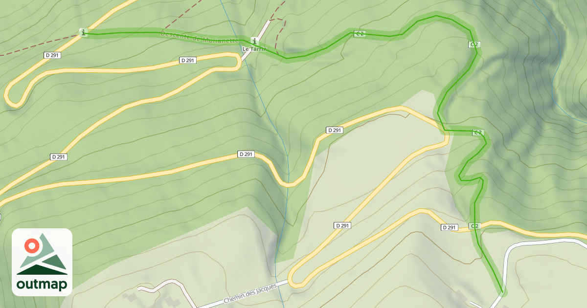 Map of Descente de Murianette