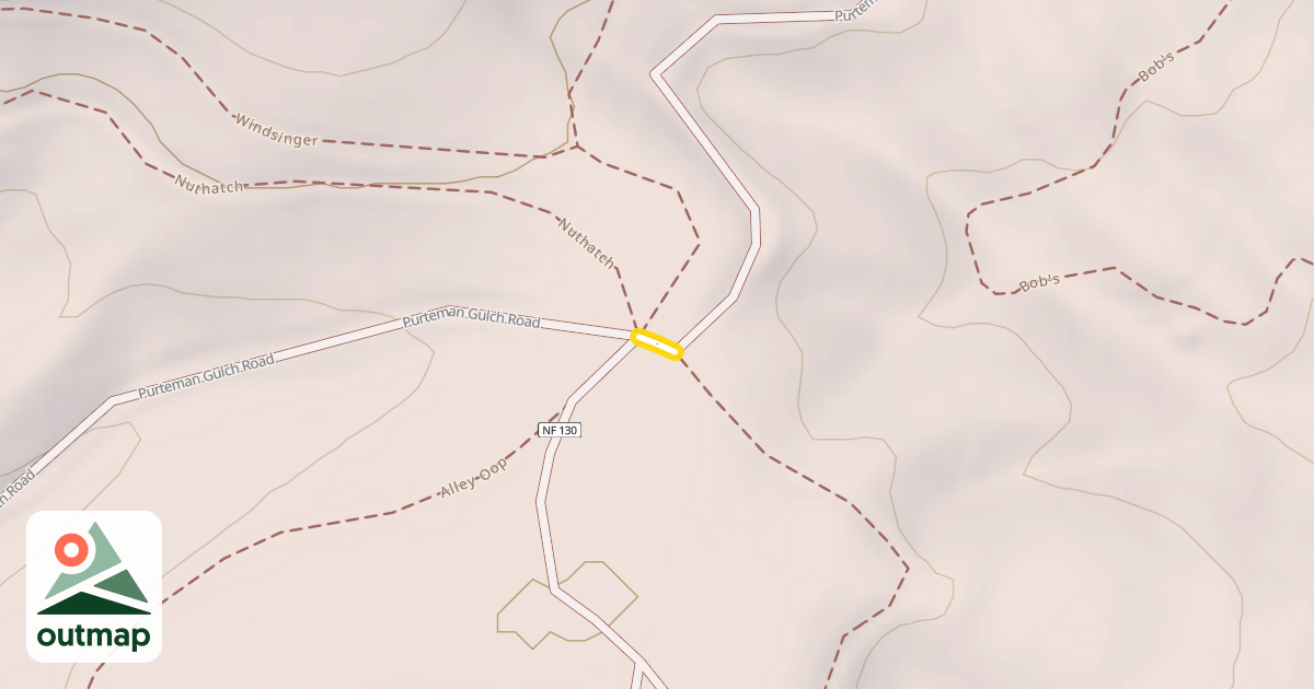 Map of Purteman Gulch Road