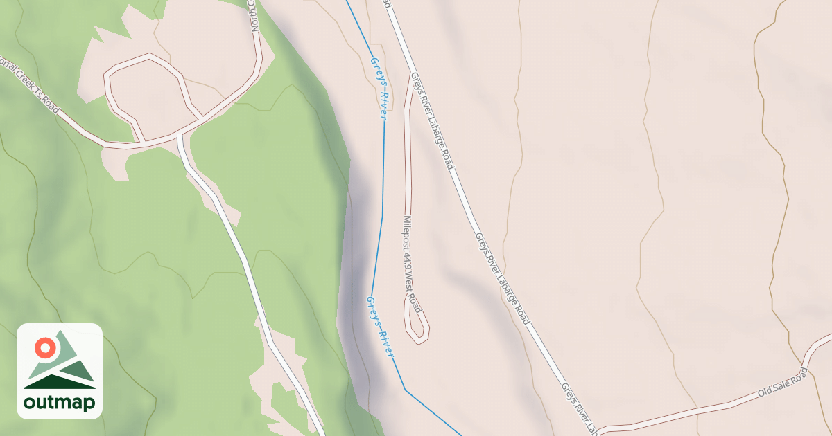 Map of MILEPOST 44.9 WEST