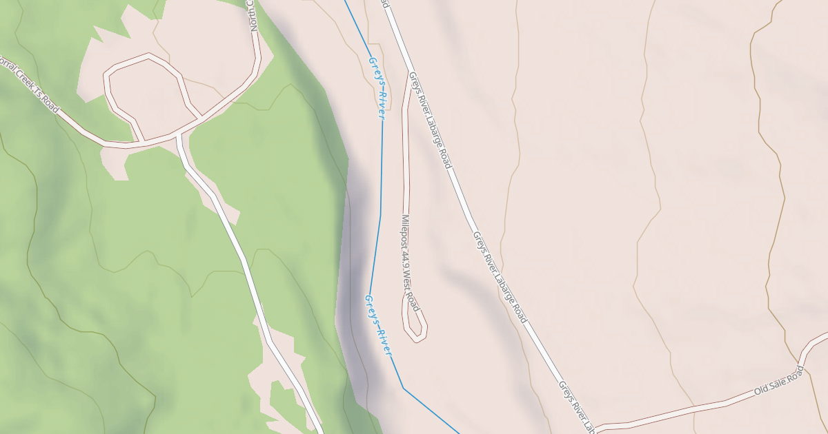Map preview of MILEPOST 44.9 WEST