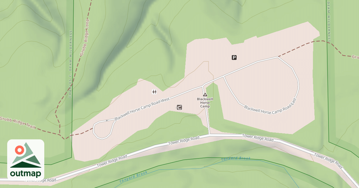 Map of BLACKWELL HORSE CAMP - WEST