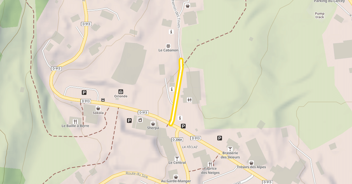 Map preview of Chemin des Trives