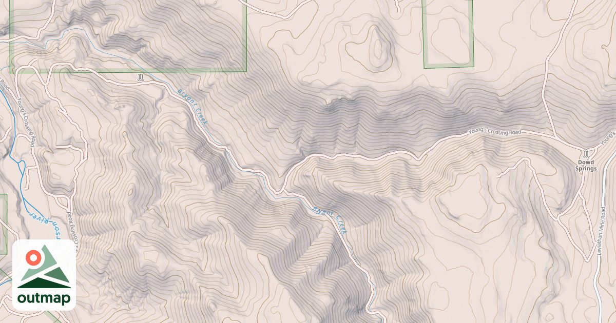 Map of YOUNGS CROSSING ROAD