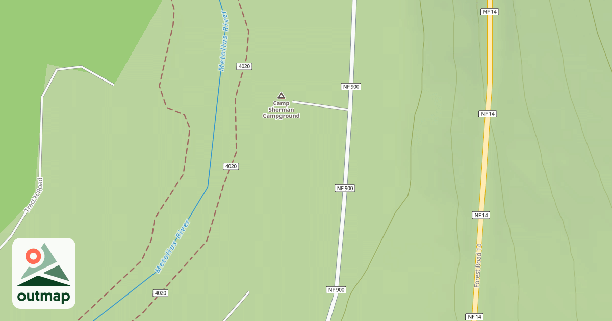 Map of CAMP SHERMAN C.G