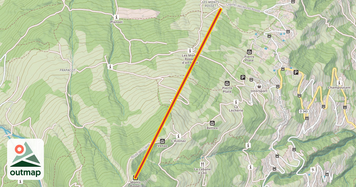 Map of Monts Rosset
