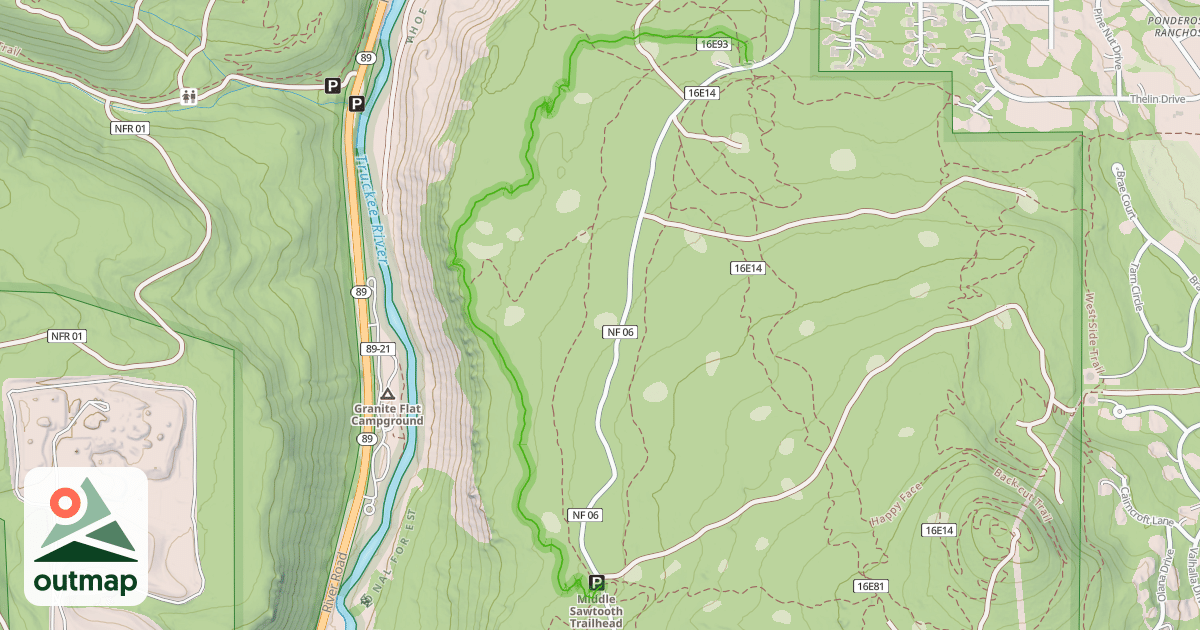 Map of Sawtooth Trail
