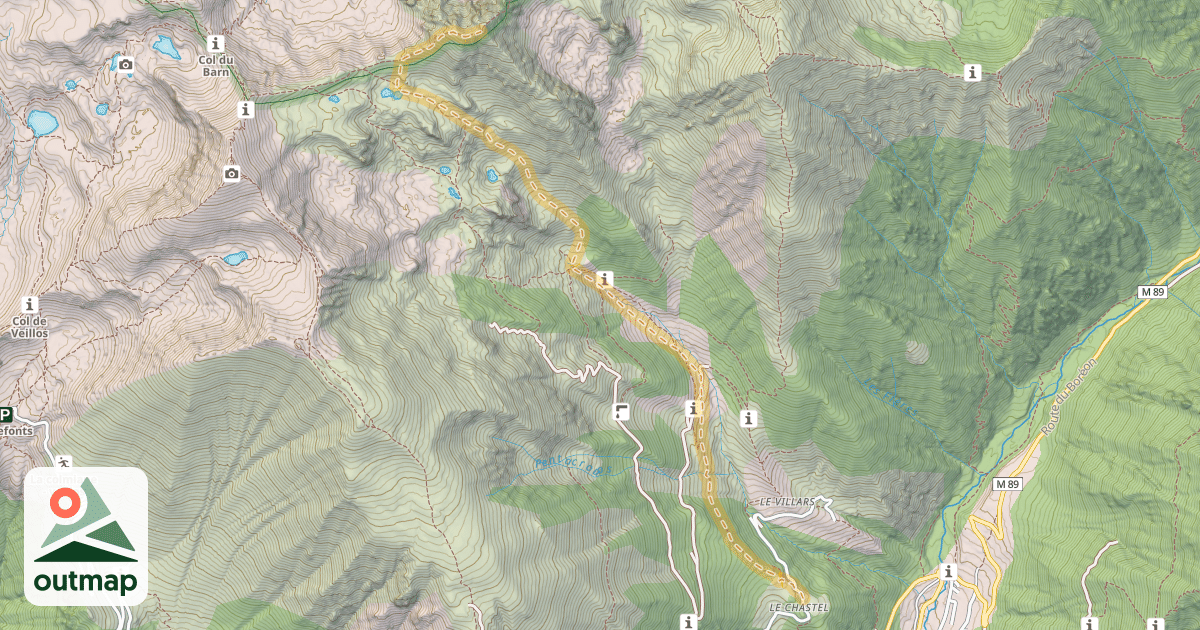 Map of Cime du Belletz — Le Chastel