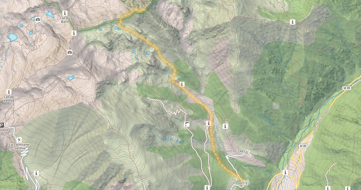 Map preview of Cime du Belletz — Le Chastel