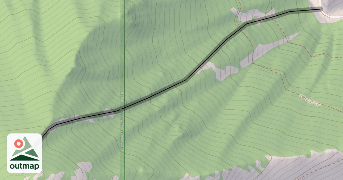 Map of Cold Springs Chutes