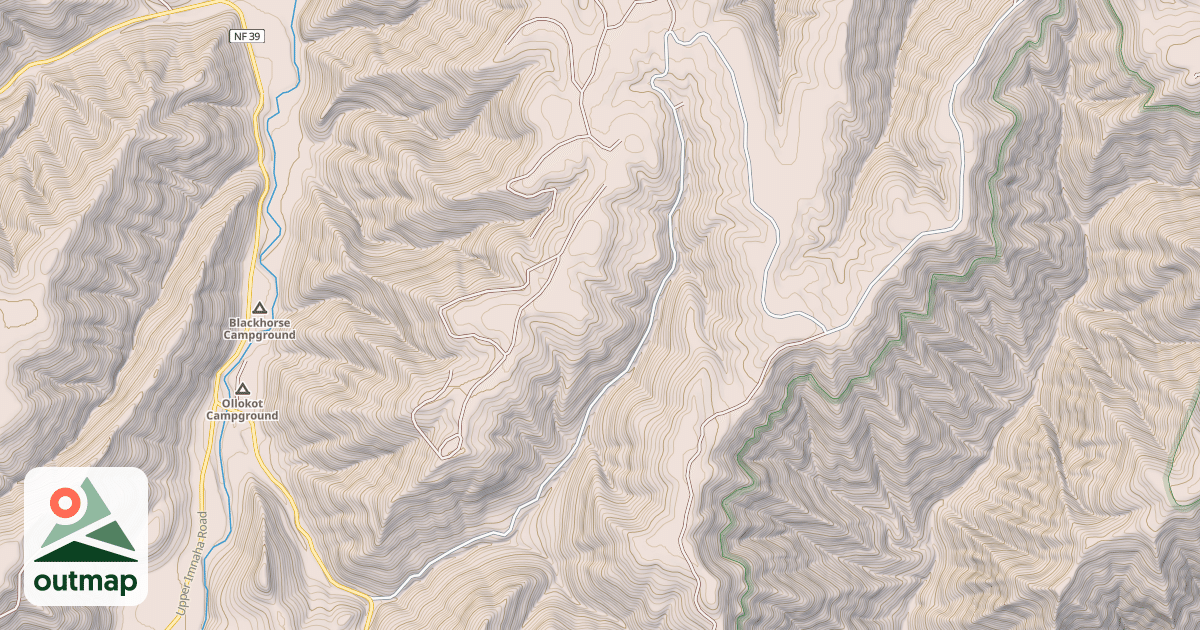 Map of North Dry Creek Snowmobile