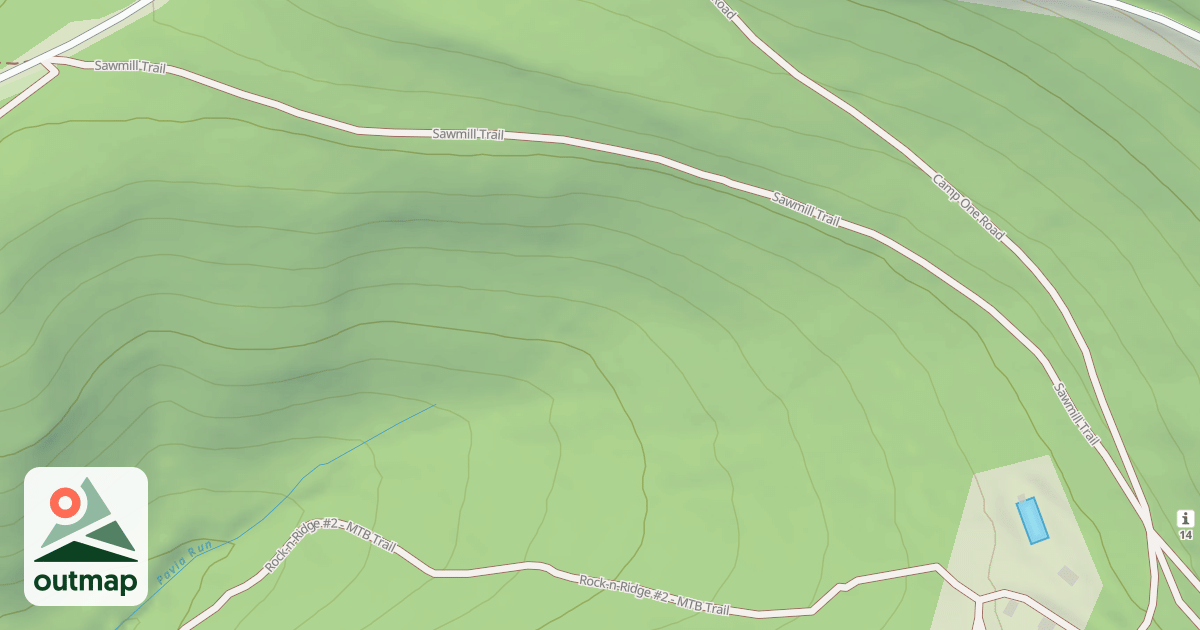 Map of Blue Knob State Park Trails