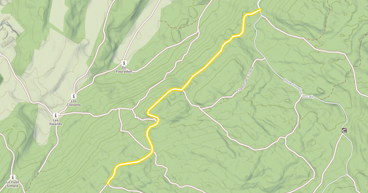 Map preview of Route Forestière vers Saint-Claude