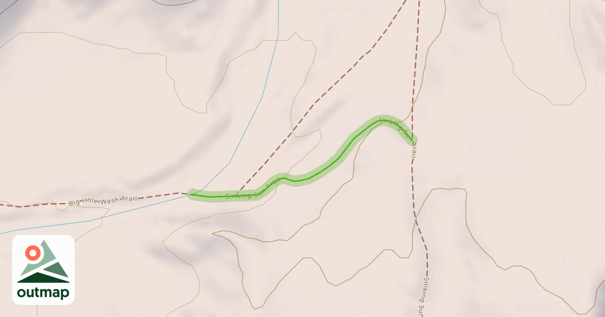 Map of Sinking Sun Trail