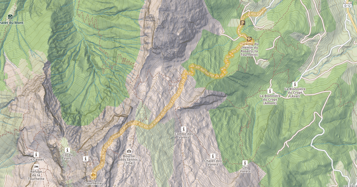 Map preview of La Tournette — Les Chappes