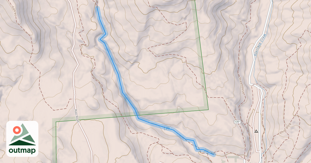 Map of Glorieta Baldy Trail (272) / BA Grunt
